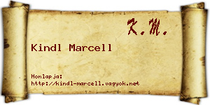 Kindl Marcell névjegykártya